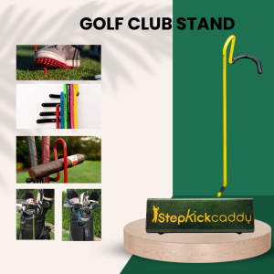 SKC - The World's Premier Golf Club Stand/Holder (Hyper Yellow) + FREE 3-in-1 Golf Towel