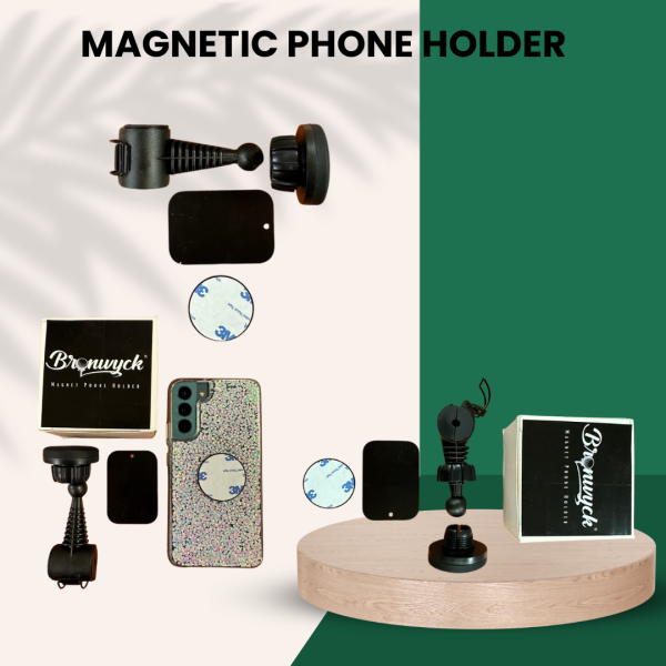 Bronwyck: Golf Magnetic Phone Holder - for Golfers with Phones - Slim Smartphone Mount - Store and Access Device While You Golf - Ultra Strength Magnet Cell Phone Caddy